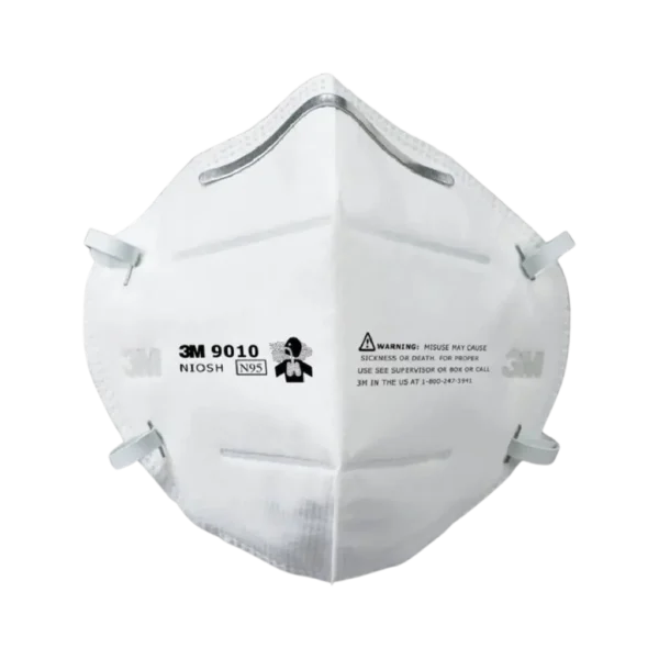 respirador desechable 9010 tipo n95 plegable, con clip nasal y cintas elásticas, diseñado para proteger contra polvos y partículas sin aceites