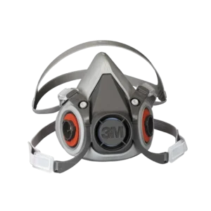 respirador media cara 3m de silicona con doble cartucho, reutilizable, compatible con filtros y cartuchos para gases, vapores y partículas