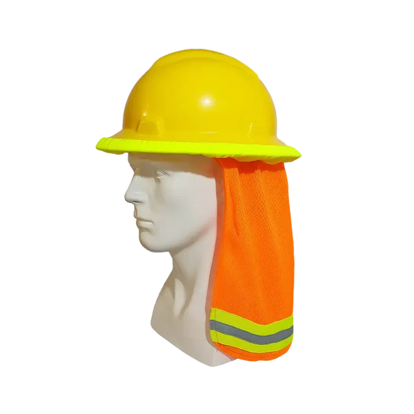 cubre cuello reflectivo para casco industrial en tela transpirable