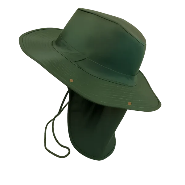 Gorro tipo Zafari en dril con opción con cola protectora para cuello