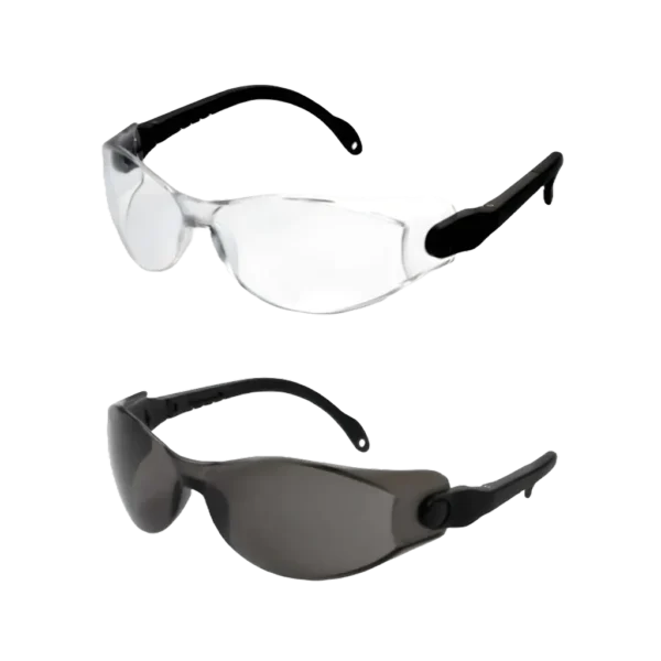 Lentes de seguridad SPY claros y oscuros, diseño ergonómico para interiores y exteriores, sin tratamiento antiempañante.