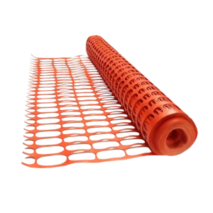 Malla perimetral naranja de polietileno HDPE para señalización y delimitación de áreas de trabajo