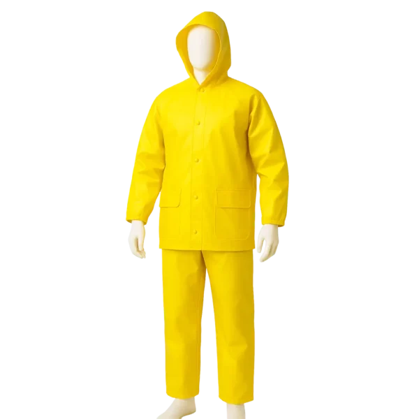 Conjunto impermeable con chaqueta de capucha y pantalón con cintura elástica